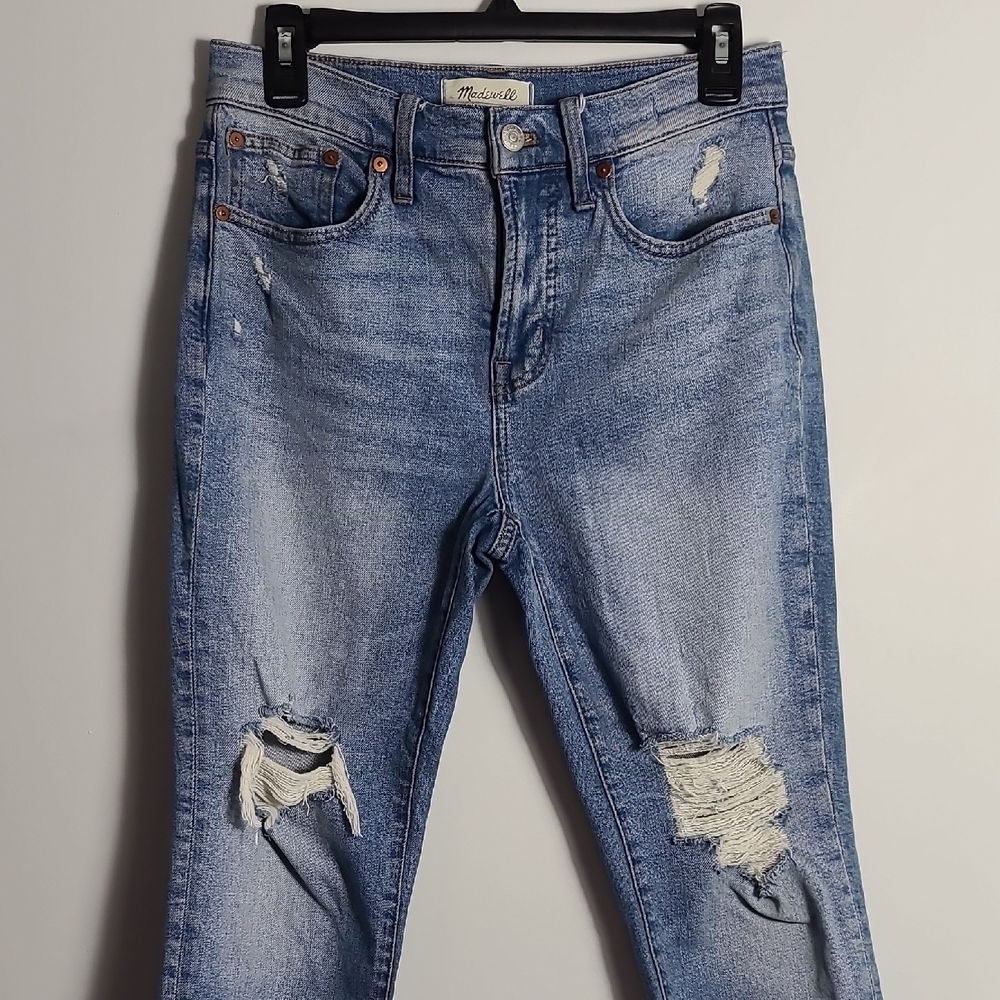 MADEWELL The perfect Vintage High Rise Straight Leg Distressed Size 26P - Picture 6 of 16